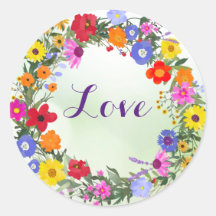 Liebe Blumen Aufkleber