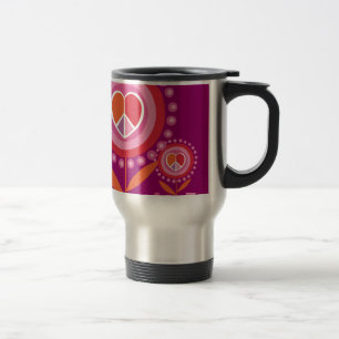 LIEBE-Blumen-Friedenszeichen Reise-Tasse Reisebecher