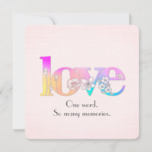 LIEBE Blumendesign für die Wetterneuerung Einladung