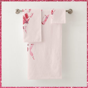 Liebe Blumenherz Badhandtuch Set
