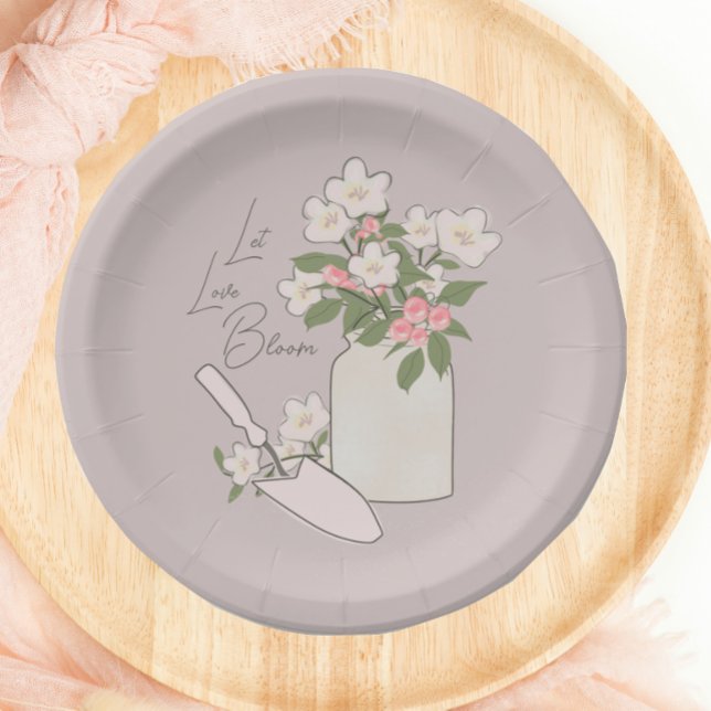 Liebe Blüten Blume Dusche gelassen Pappteller (Von Creator hochgeladen)