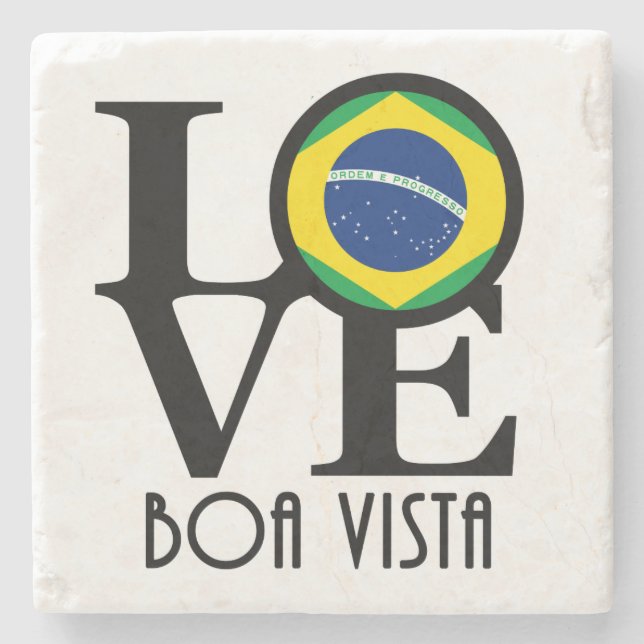 LIEBE Boa Vista Brasilien Steinuntersetzer (Vorderseite)