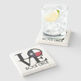 LIEBE Boca Chica Texas Steinuntersetzer