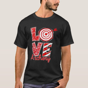 Liebe Bogenschießen Frohes Valentinstag T-Shirt