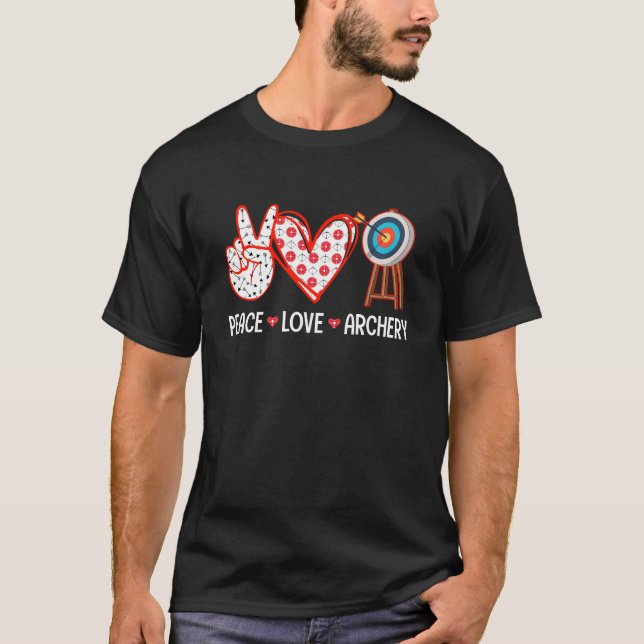 Liebe - Bogenschießen für Männer Frauen Bogenschüt T-Shirt (Vorderseite)