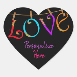 Liebe böhmisch-niedlich-romantische Aufkleber