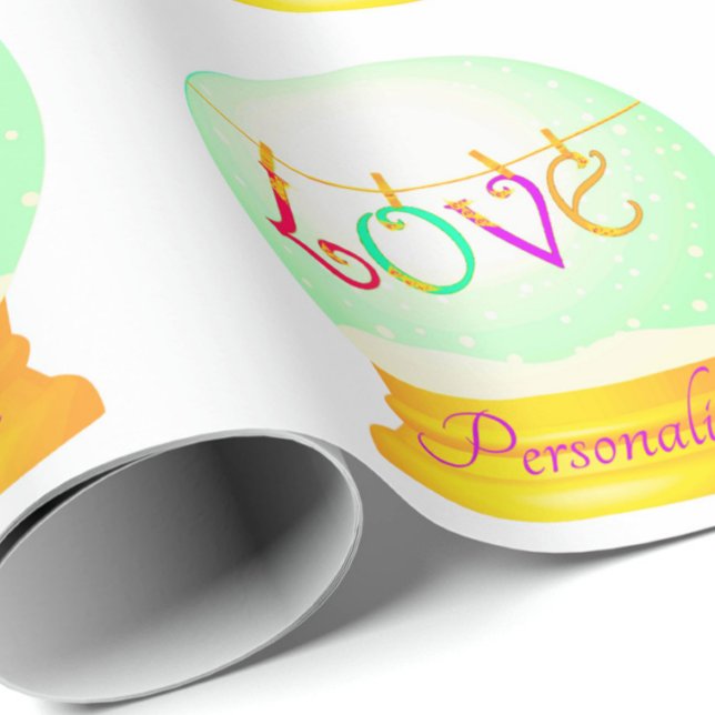 Liebe boho farbenfrohe Schneedecke Packpapier (Von Creator hochgeladen)