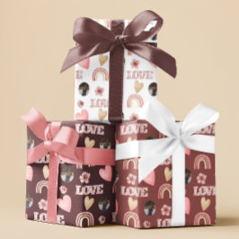 Liebe Boho Rainbow Foto Wrapping Paper Geschenkpapier Set
