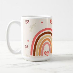Liebe Boho Rainbow Polka Dots and Harts Kaffeetasse