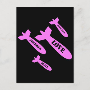 Liebe Bomben Postkarte