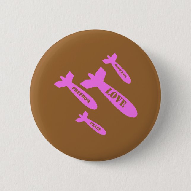Liebe Bomben rosa Button (Vorderseite)