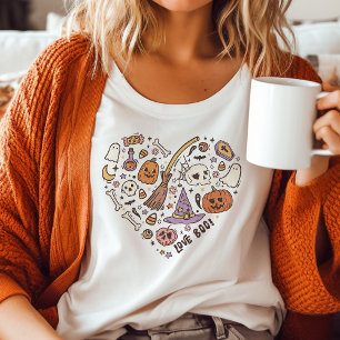 Liebe Boo! Retro Halloween Heart Tri-Blend Shirt
