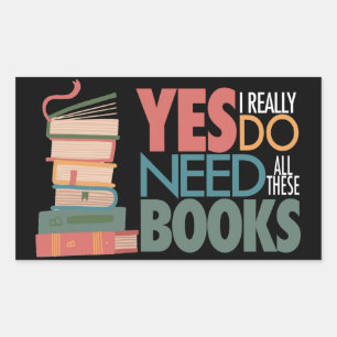 Liebe Book and Reading Rechteckiger Aufkleber