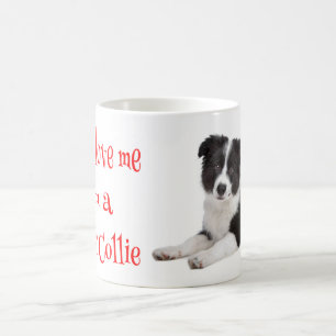 Liebe Border Collie Welpe Hund Kaffeetasse