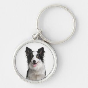 Liebe Border Collie Welpen Hund Schlüsselanhänger