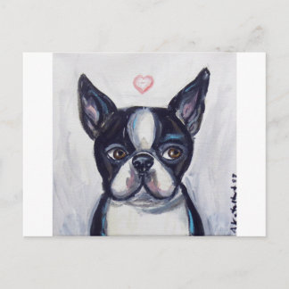 Liebe Boston Terrier Postkarte
