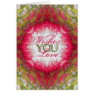 Liebe "Bottlebrush" wünscht Karte