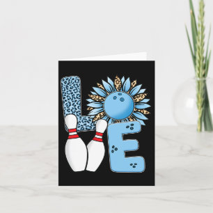 Liebe Bowling Leopard Sonnenblume zum Valentinstag Karte