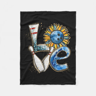 Liebe Bowling Retro Leopard Sonnenblume Valentinin Fleecedecke