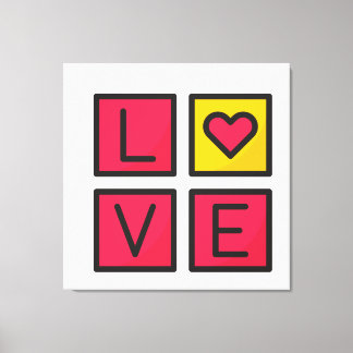 Liebe Box Stretched Canvas Print - Romantische Ele Leinwanddruck