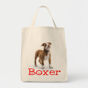 Liebe Boxer Braun Und Weißer Welpe Hund Tragetasche