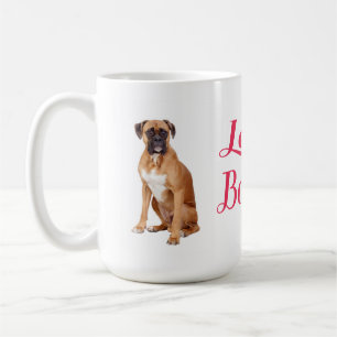 Liebe Boxer Welpe Hund Rosa Kaffeetasse Tasse