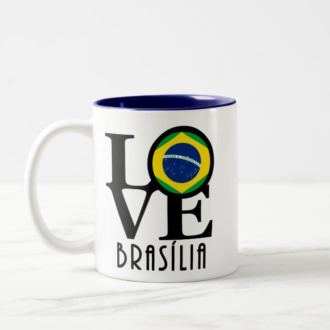 LIEBE Brasília 11oz Zweifarbige Tasse (Links)