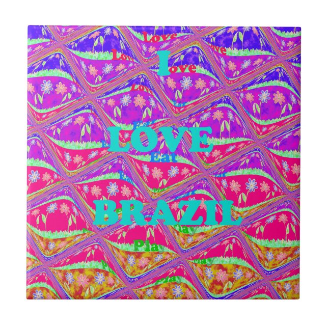 Liebe Brasilien.png Fliese (Vorderseite)