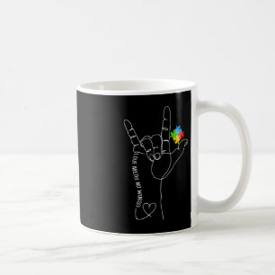 Liebe braucht kein Wort ASL Autismus Bewusstsein S Kaffeetasse