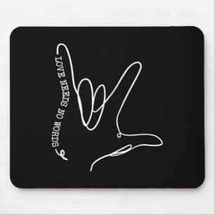 Liebe braucht kein Wort ASL Autismus Bewusstsein S Mousepad