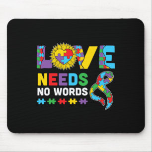 Liebe braucht kein Wort ASL Autismus Sensibilisier Mousepad