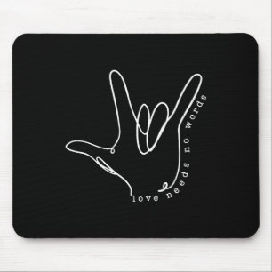 Liebe braucht kein Wort für Autismus Bewusstsein S Mousepad