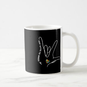 Liebe braucht keine Worte ASL Puzzle Stück Herzaut Kaffeetasse
