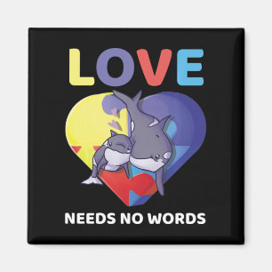 Liebe braucht keine Worte Autismus Bewusstsein Orc Magnet