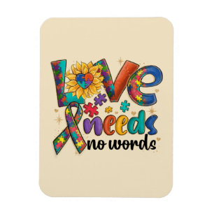 Liebe braucht keine Worte - Autismus Bewusstsein S Magnet