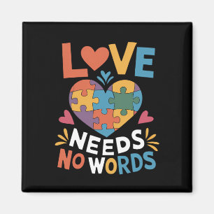 Liebe braucht keine Worte Autismusbewusstsein Magnet