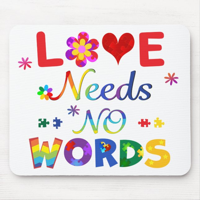 Liebe braucht keine Worte Mousepad (Vorne)