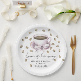 Liebe braut Bow Coffee Brautparty Pappteller