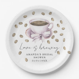 Liebe braut Bow Coffee Brautparty Pappteller