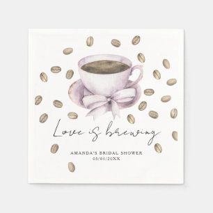 Liebe braut Bow Coffee Brautparty Serviette