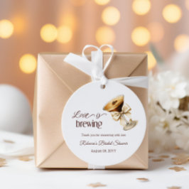 Liebe Braut Bow Espresso Martini Brautparty Geschenkanhänger