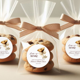 Liebe Braut Bow Espresso Martini Brautparty Runder Aufkleber