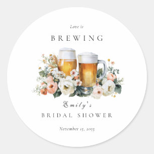 Liebe Braut Brause Hochzeitsshower Runder Aufkleber