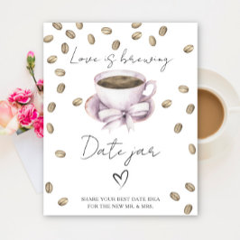 Liebe braut Brautparty Date Nacht Ideen Poster