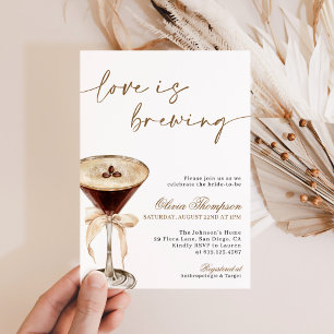 Liebe Braut Brautparty, Espresso Martini Einladung