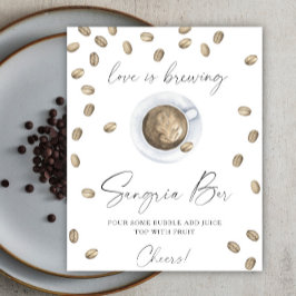 Liebe braut Brautparty Sangria Bar Poster