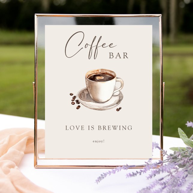 Liebe Braut Cofee Bar Sign Poster (Von Creator hochgeladen)