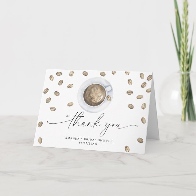 Liebe braut Dankeschön Brautparty Dankeskarte (Vorderseite)