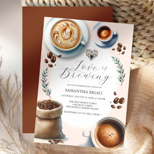 Liebe Braut Einladungen Brautparty Kaffee