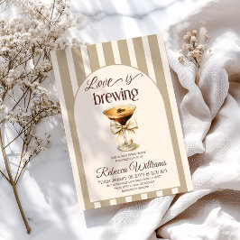 Liebe Braut Espresso Martini Bow Brautparty Einladung